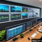 Home 19 AI와 클라우드 컴퓨팅 - A modern Brazilian e-commerce operations center with diverse professionals collaborating in a sleek,...